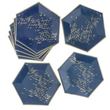 Maxbell 8 Pieces Hexagonal Disposable Paper Plate Tableware for Wedding Party 23cm
