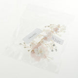 Maxbell Handmade Flower Manual Alloy Rhinestone Hairpin Women Golden Tiaras