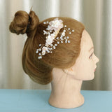 Maxbell Handmade Flower Manual Alloy Rhinestone Hairpin Women Golden Tiaras