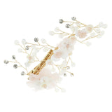 Maxbell Handmade Flower Manual Alloy Rhinestone Hairpin Women Golden Tiaras