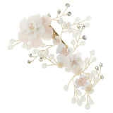 Maxbell Handmade Flower Manual Alloy Rhinestone Hairpin Women Golden Tiaras