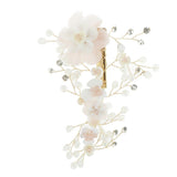 Maxbell Handmade Flower Manual Alloy Rhinestone Hairpin Women Golden Tiaras