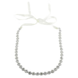 Maxbell Luxury Crystal Wedding Belts Rhinestone Bridal Sash Belly Chains Silver