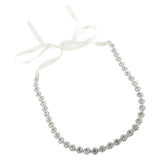 Maxbell Luxury Crystal Wedding Belts Rhinestone Bridal Sash Belly Chains Silver