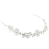 Maxbell Bridal Rhinestone Flower Tiara Crown Hairband Wedding Party Hair Costume A