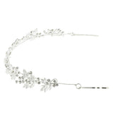 Maxbell Bridal Rhinestone Flower Tiara Crown Hairband Wedding Party Hair Costume A