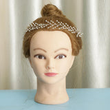 Maxbell Bridal Rhinestone Flower Tiara Crown Hairband Wedding Party Hair Costume D
