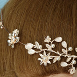 Maxbell Bridal Rhinestone Flower Tiara Crown Hairband Wedding Party Hair Costume E