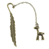 Maxbell Retro Metal Bookmarks with Pendant Stationery Book Lovers Gift Favors Deer