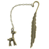 Maxbell Retro Metal Bookmarks with Pendant Stationery Book Lovers Gift Favors Deer