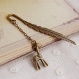 Maxbell Retro Metal Bookmarks with Pendant Stationery Book Lovers Gift Favors Deer