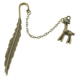Maxbell Retro Metal Bookmarks with Pendant Stationery Book Lovers Gift Favors Deer