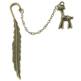 Maxbell Retro Metal Bookmarks with Pendant Stationery Book Lovers Gift Favors Deer