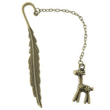 Maxbell Retro Metal Bookmarks with Pendant Stationery Book Lovers Gift Favors Deer