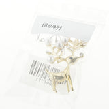 Max Charm Artificial Pearls Crystal Rhinestone Brooch Pin Jewelry Gift Deer