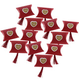 Max 12pcs Corrugated  Paper Pillow Candy Gift Box Wedding Favors  Red