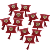 Max 12pcs Corrugated  Paper Pillow Candy Gift Box Wedding Favors  Red