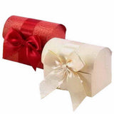 Max 12pcs Paper Candy Gift Box with Bowknot Wedding Party Gift Favors Red