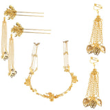 Max 5 Pieces Chinese Crown Tassel Earrings Hairpin Wedding Bridal Jewelry Set