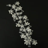 Max Chinese Wedding Traditional Flower Crystal Pearls Hair Clip Hairpin White