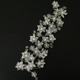 Max Chinese Wedding Traditional Flower Crystal Pearls Hair Clip Hairpin White