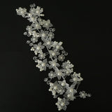 Max Chinese Wedding Traditional Flower Crystal Pearls Hair Clip Hairpin White