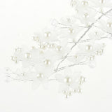 Max Chinese Wedding Traditional Flower Crystal Pearls Hair Clip Hairpin White