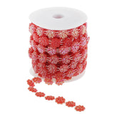 Max 10m Daisy Pearl Beads Chain Garland Strands Wedding Party DIY Decor Red
