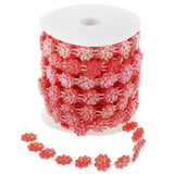 Max 10m Daisy Pearl Beads Chain Garland Strands Wedding Party DIY Decor Red