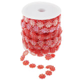 Max 10m Daisy Pearl Beads Chain Garland Strands Wedding Party DIY Decor Red