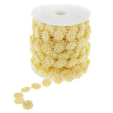 Max 14mm Beaded Trim Sewing String Favor Craft DIY Wedding Decor  Beige
