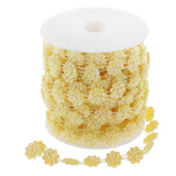 Max 14mm Beaded Trim Sewing String Favor Craft DIY Wedding Decor  Beige