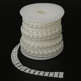 Max 10m Artificial Pearl Beads Chain Garland Strands Wedding Party DIY Decor White