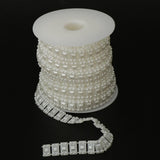 Max 10m Artificial Pearl Beads Chain Garland Strands Wedding Party DIY Decor White