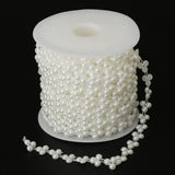 Max 15m Half Round Pearl Beads Chain Garland Strands Wedding Decor White