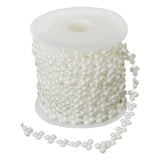 Max 15m Half Round Pearl Beads Chain Garland Strands Wedding Decor White