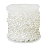 Max 15m Half Round Pearl Beads Chain Garland Strands Wedding Decor White