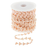 Max 15m Half Round Pearl Beads Chain Garland Strands Wedding Decor Light Pink