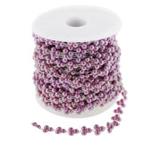 Max 16yds Pearl Bead String Trim Sewing String Favor Crafts DIY Decor Purple