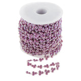Max 16yds Pearl Bead String Trim Sewing String Favor Crafts DIY Decor Purple