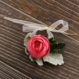 Max Silk Camellia Wrist Corsage Bridal Bracelet Wedding Hand Flower Pinkish