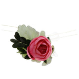 Max Silk Camellia Wrist Corsage Bridal Bracelet Wedding Hand Flower Pinkish