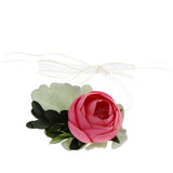 Max Silk Camellia Wrist Corsage Bridal Bracelet Wedding Hand Flower Pinkish