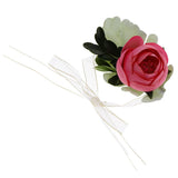 Max Silk Camellia Wrist Corsage Bridal Bracelet Wedding Hand Flower Pinkish