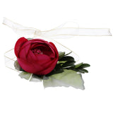 Max Silk Camellia Wrist Corsage Bridal Bracelet Wedding Hand Flower Rose Red