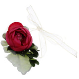 Max Silk Camellia Wrist Corsage Bridal Bracelet Wedding Hand Flower Rose Red