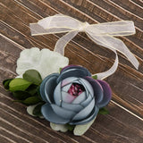 Max Silk Camellia Wrist Corsage Bridal Bracelet Wedding Hand Flower Bice