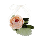 Max Silk Camellia Wrist Corsage Bridal Bracelet Wedding Hand Flower Champagne