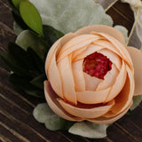 Max Silk Camellia Wrist Corsage Bridal Bracelet Wedding Hand Flower Champagne