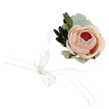 Max Silk Camellia Wrist Corsage Bridal Bracelet Wedding Hand Flower Champagne